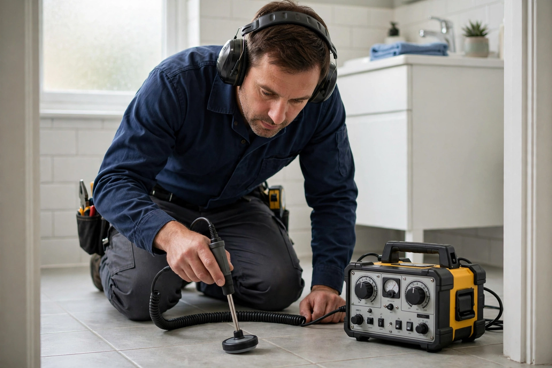 Locating a slab leak in a Little Elm home before the repair is planned